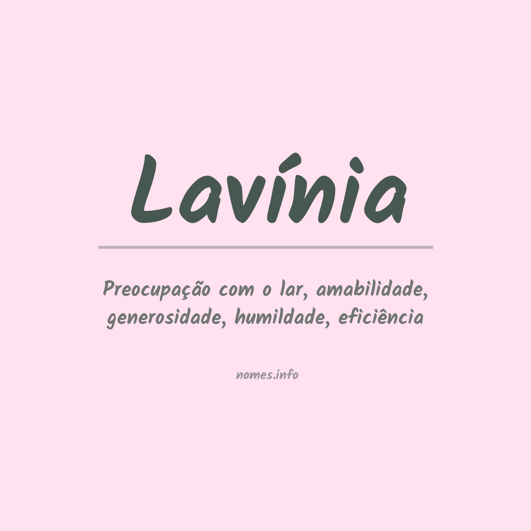 Significado do nome Lavínia