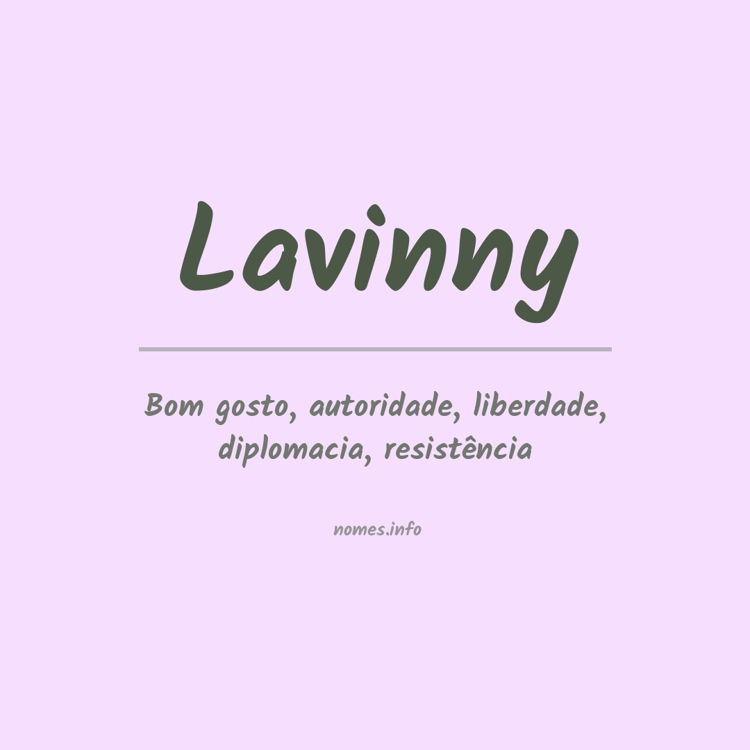 Significado do nome Lavinny
