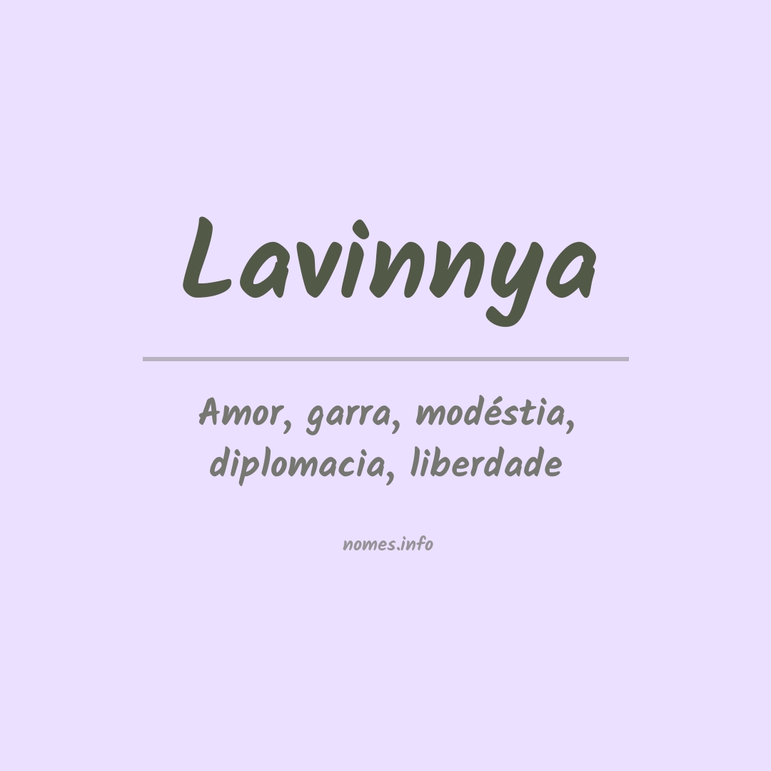 Significado do nome Lavinnya