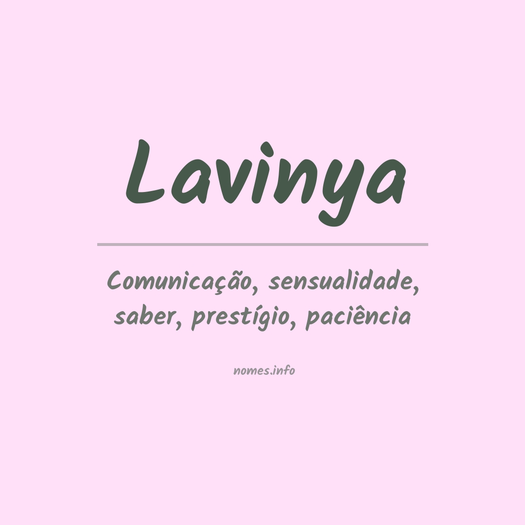 Significado do nome Lavinya