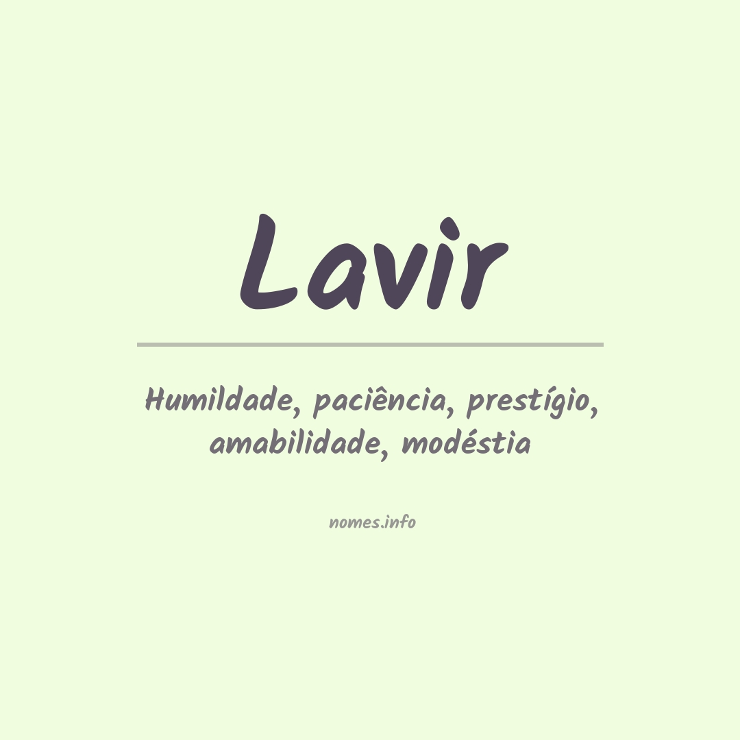 Significado do nome Lavir
