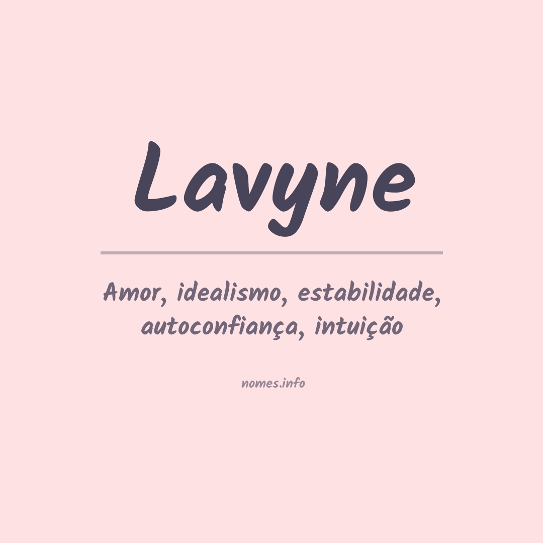 Significado do nome Lavyne