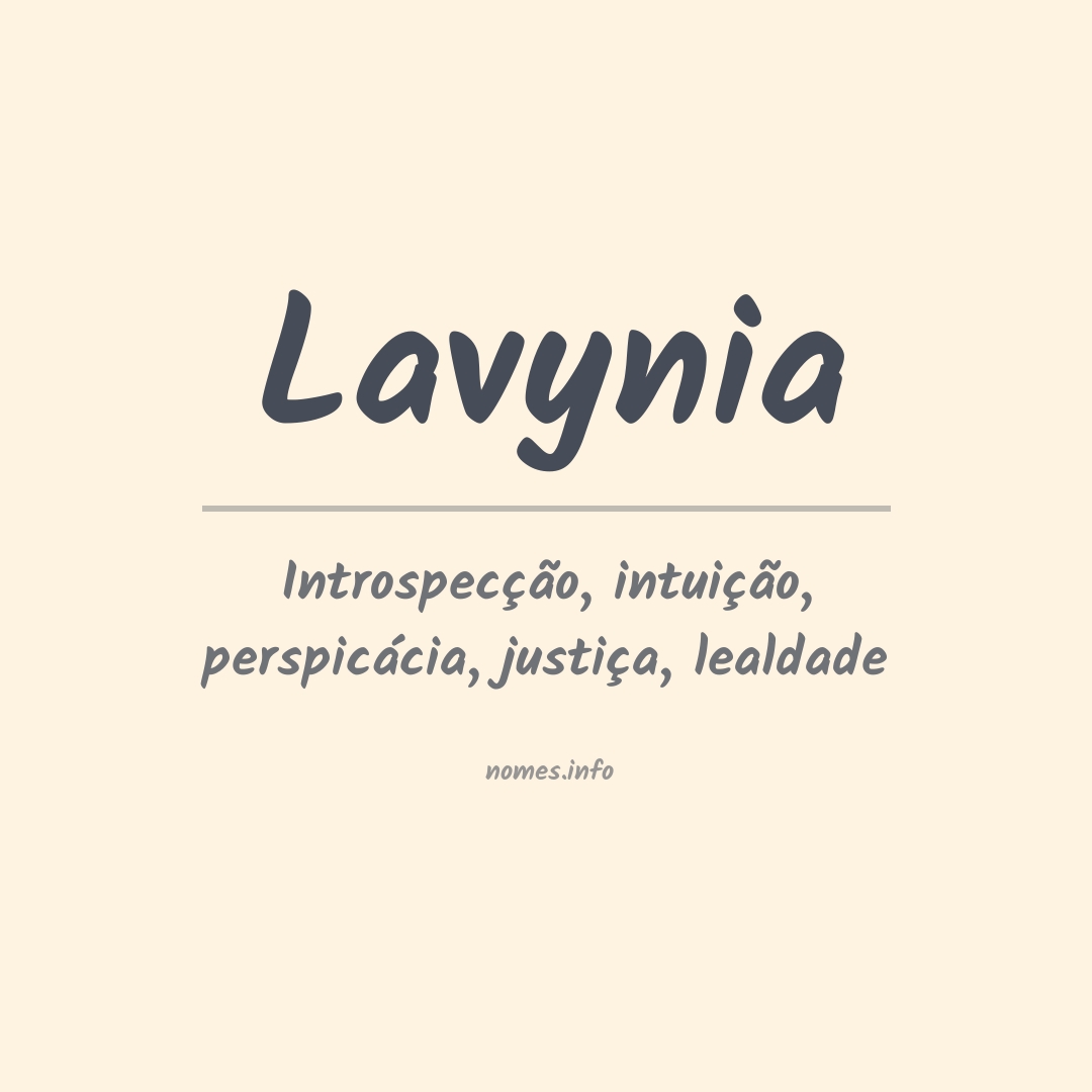 Significado do nome Lavynia
