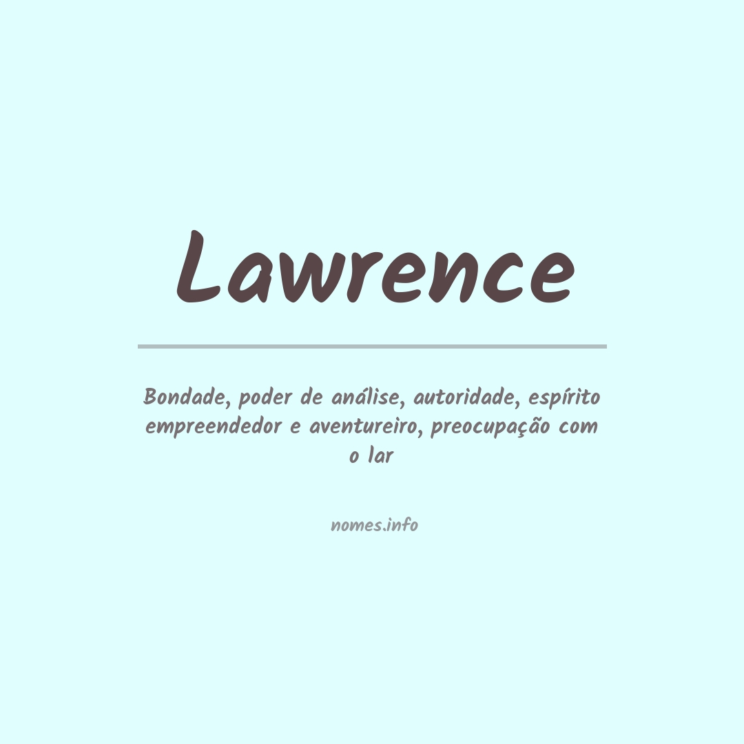 Significado do nome Lawrence