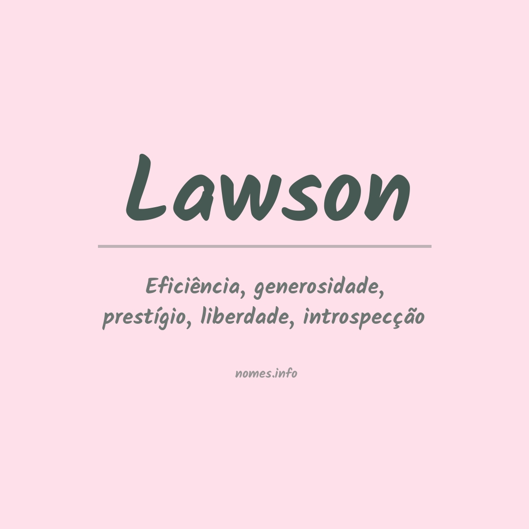 Significado do nome Lawson