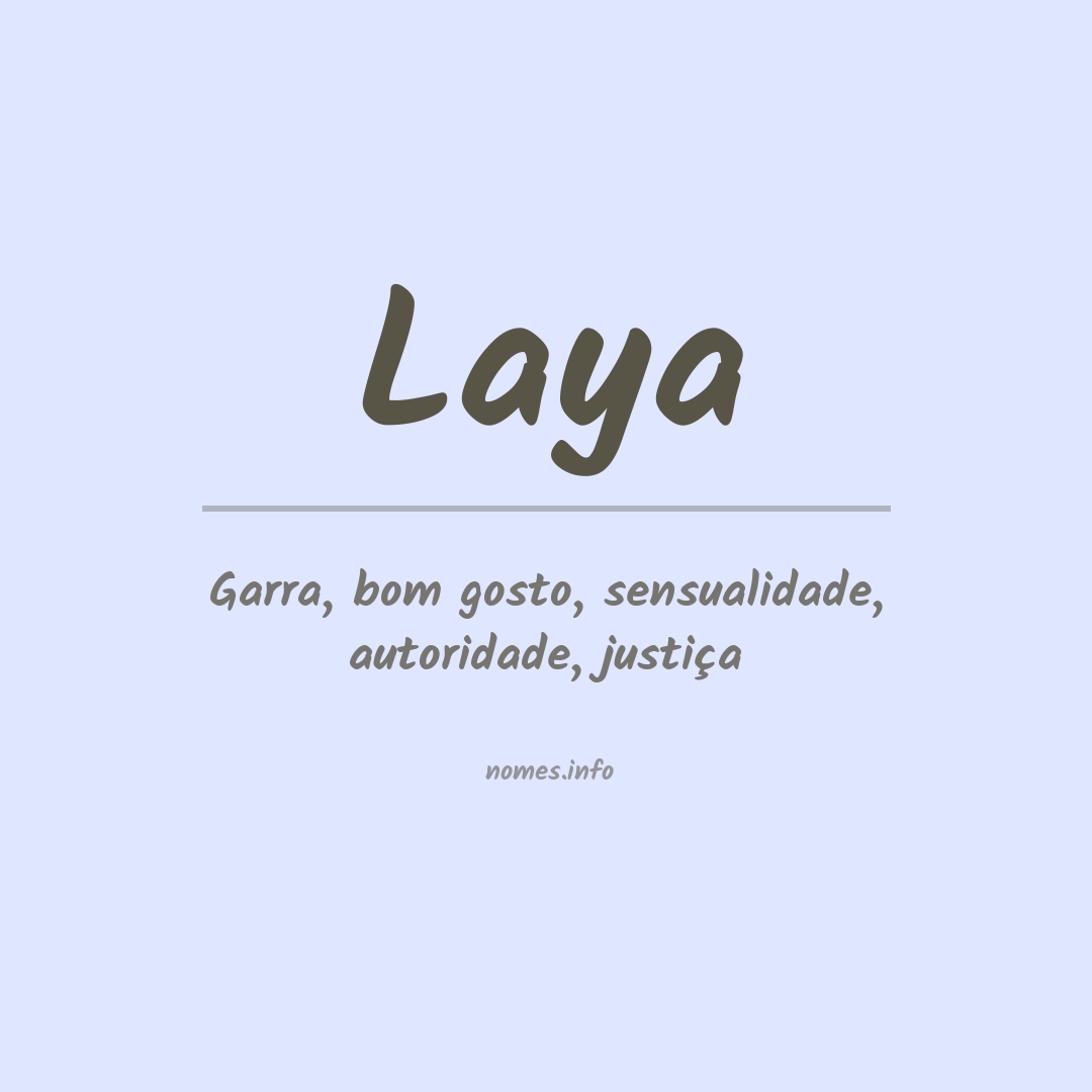 Significado do nome Laya