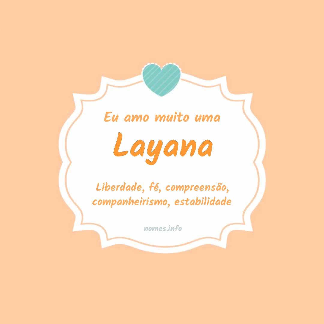 Eu amo muito Layana