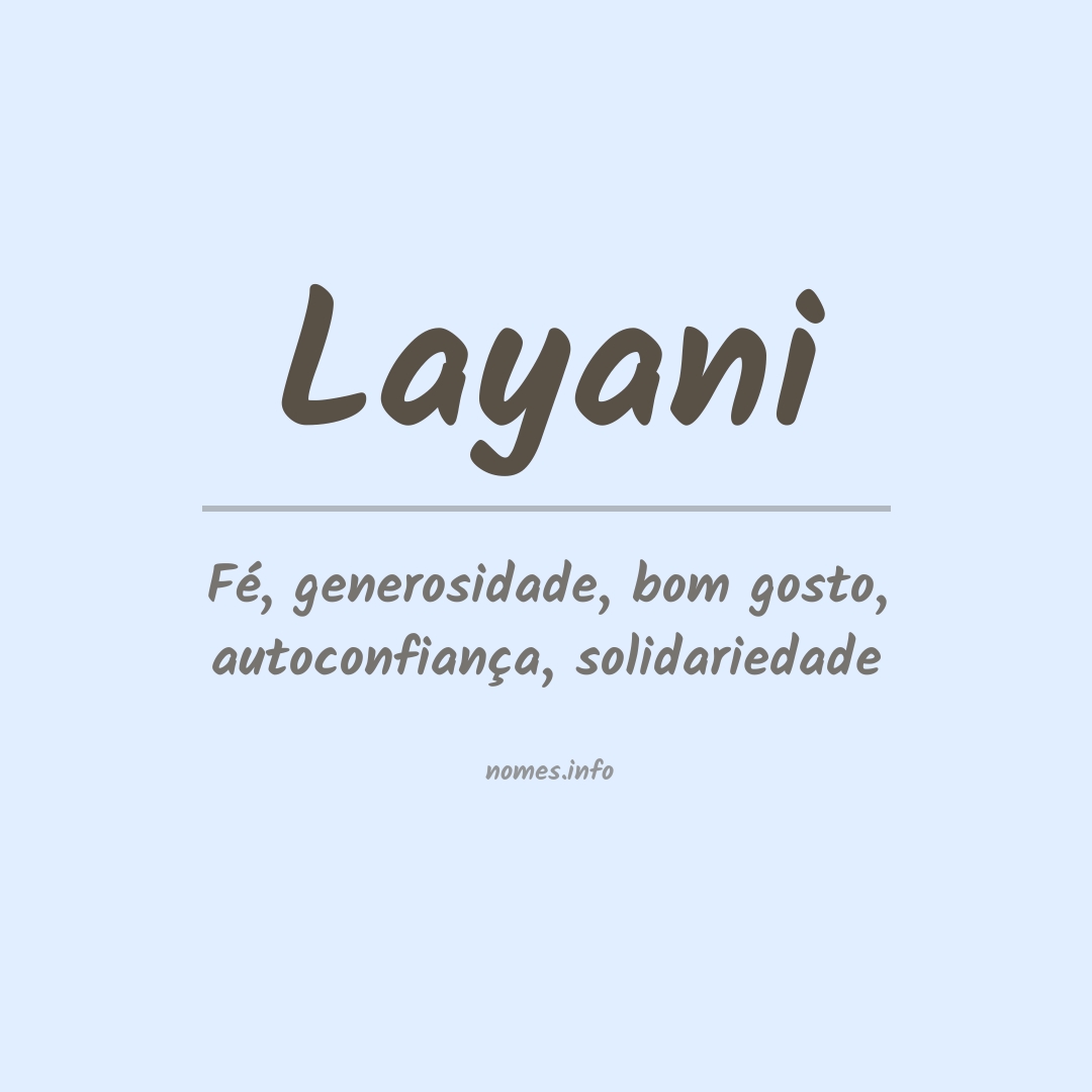 Significado do nome Layani