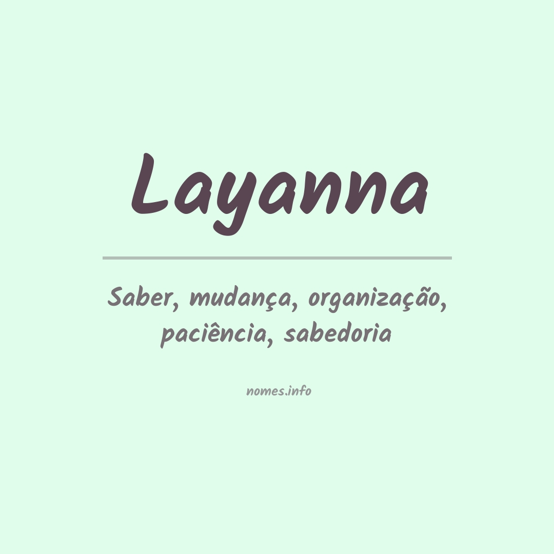 Significado do nome Layanna