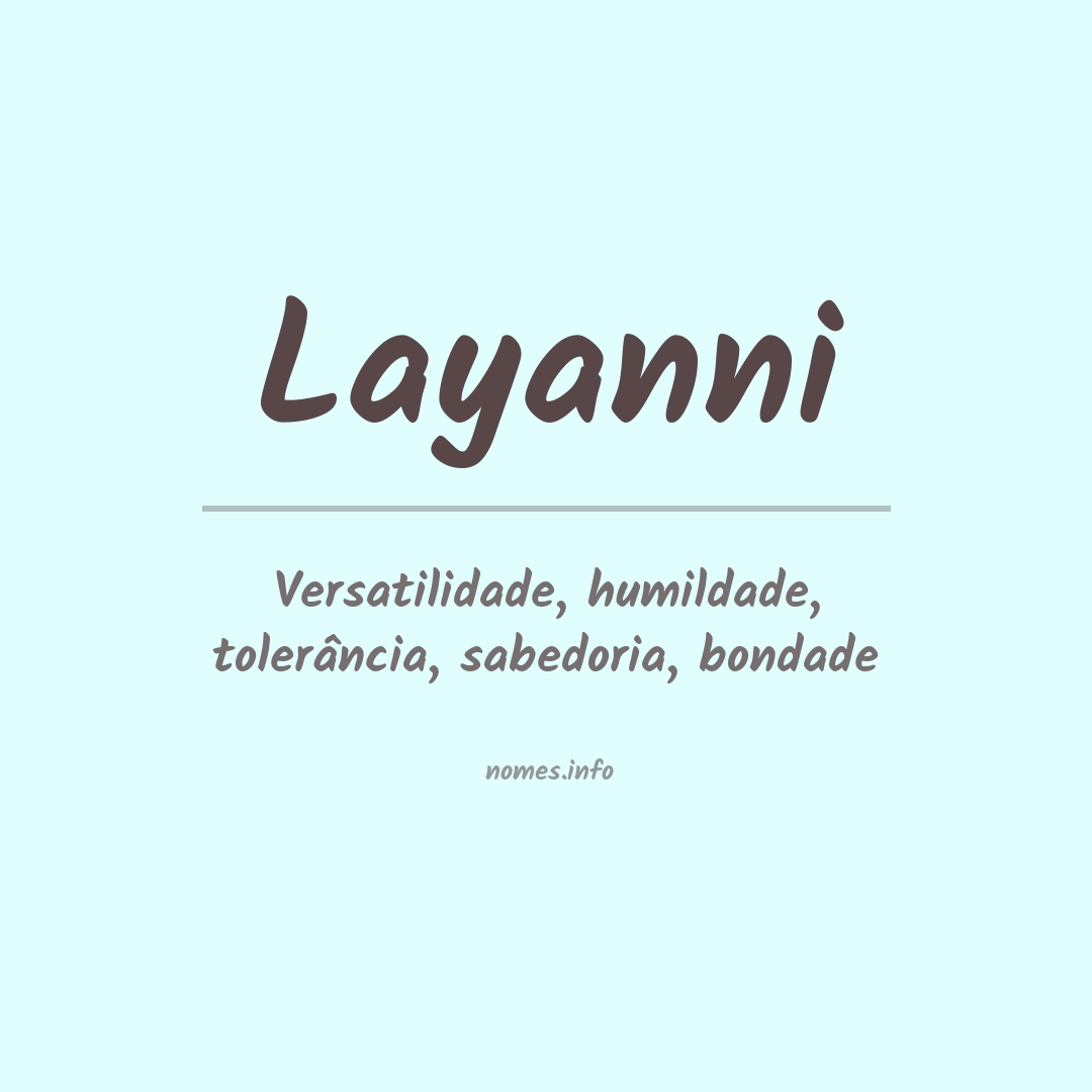 Significado do nome Layanni