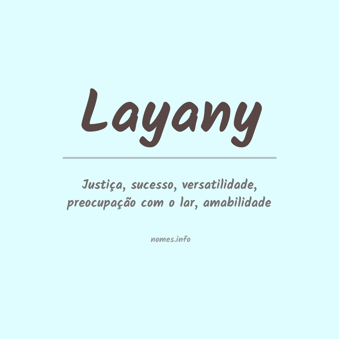 Significado do nome Layany
