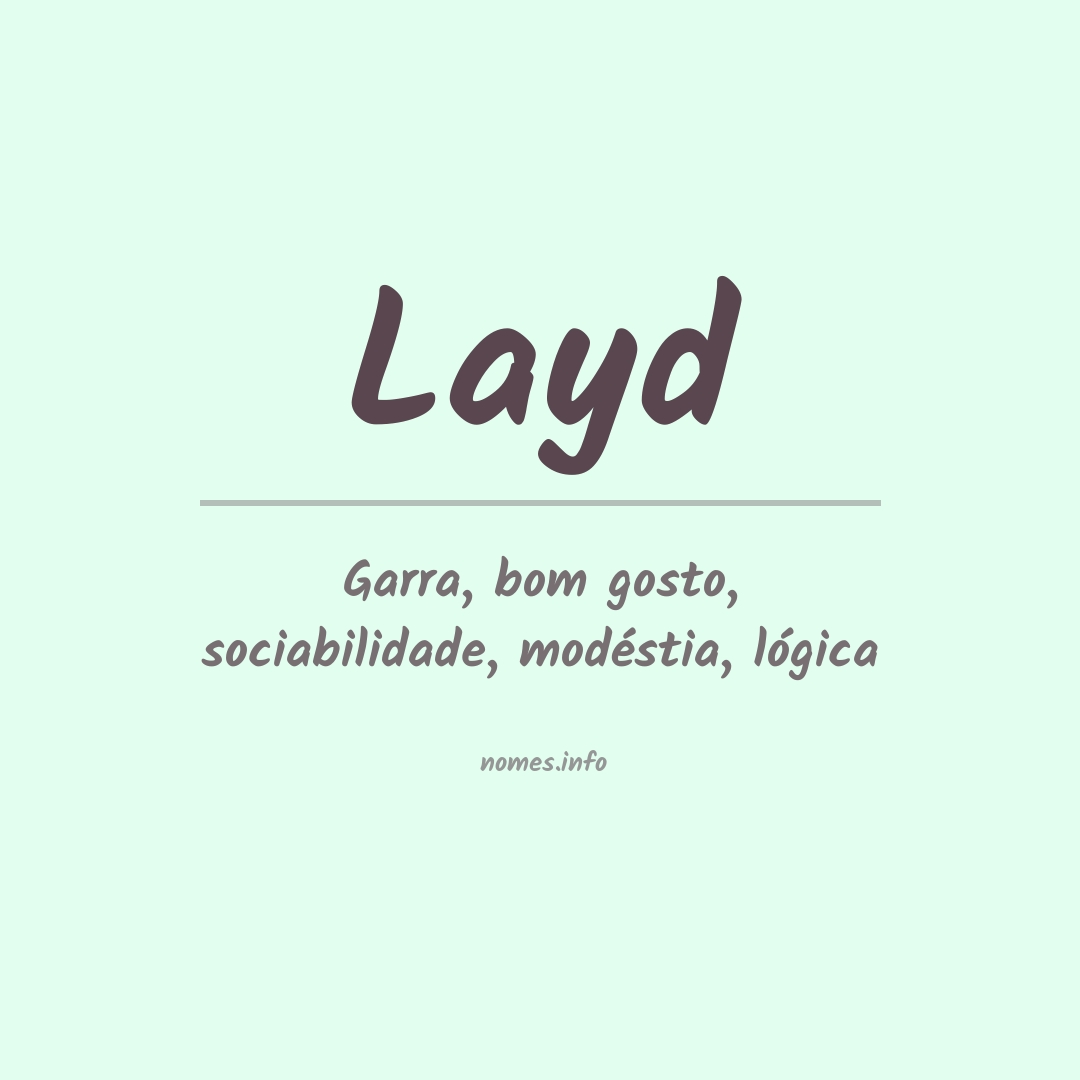 Significado do nome Layd