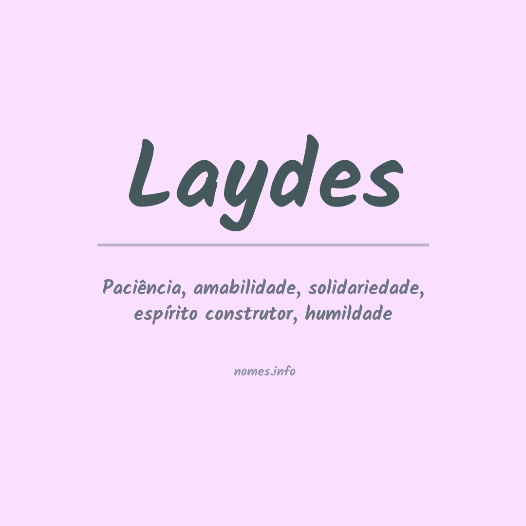 Significado do nome Laydes