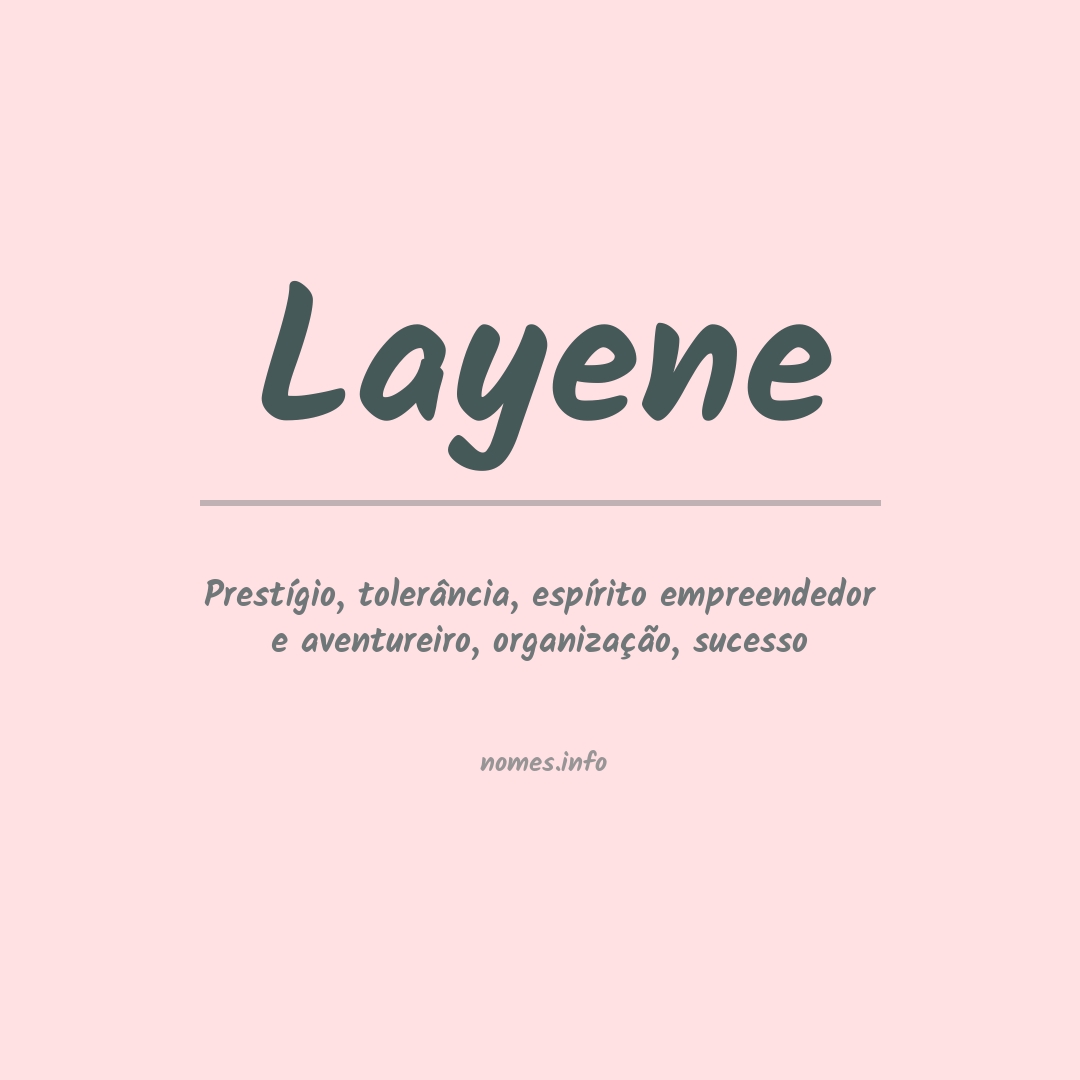 Significado do nome Layene