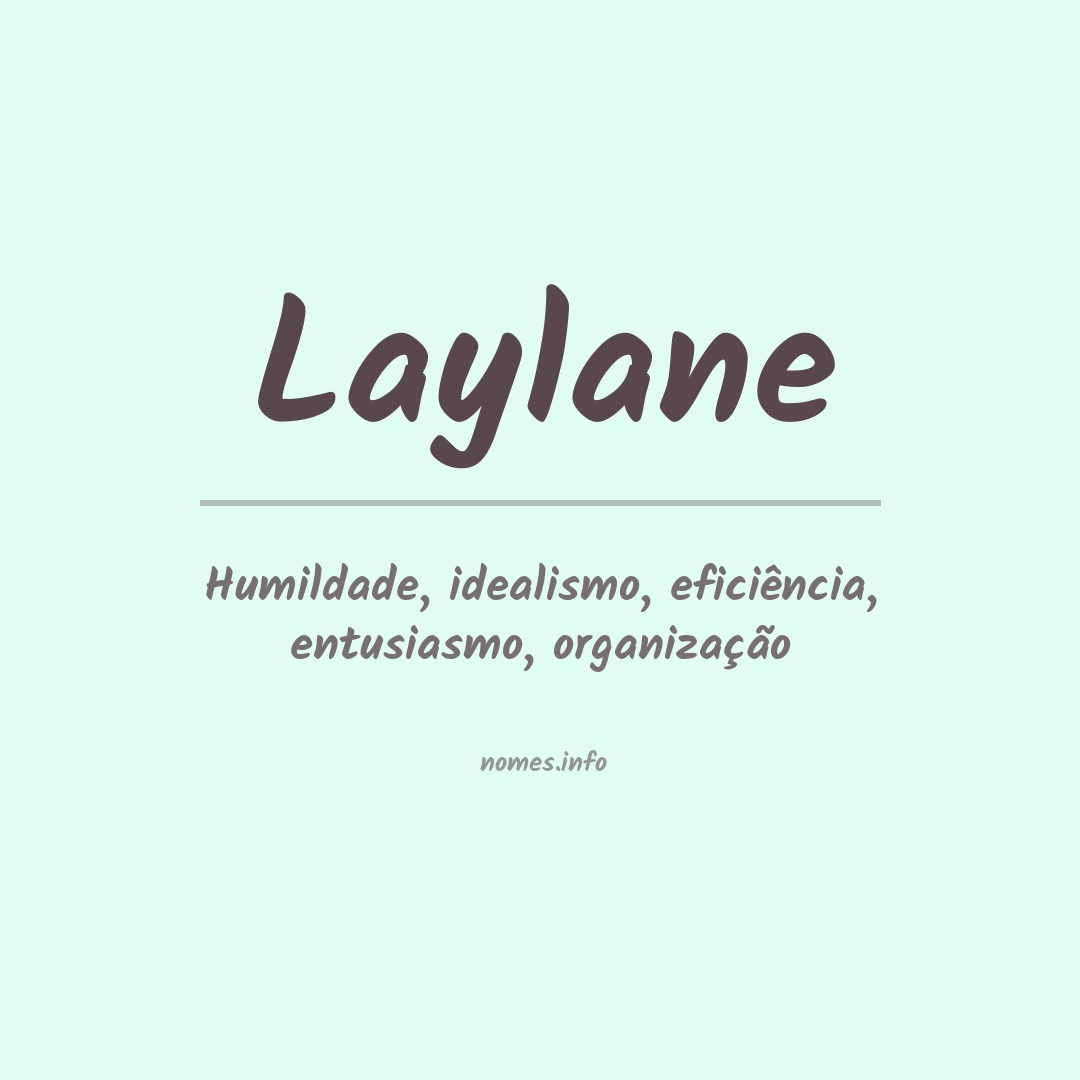 Significado do nome Laylane