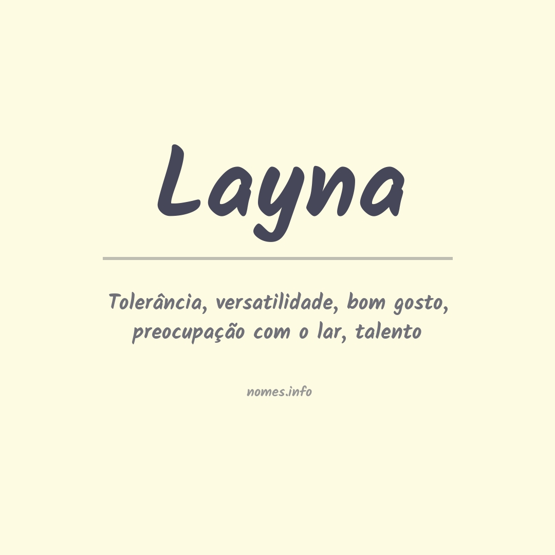 Significado do nome Layna