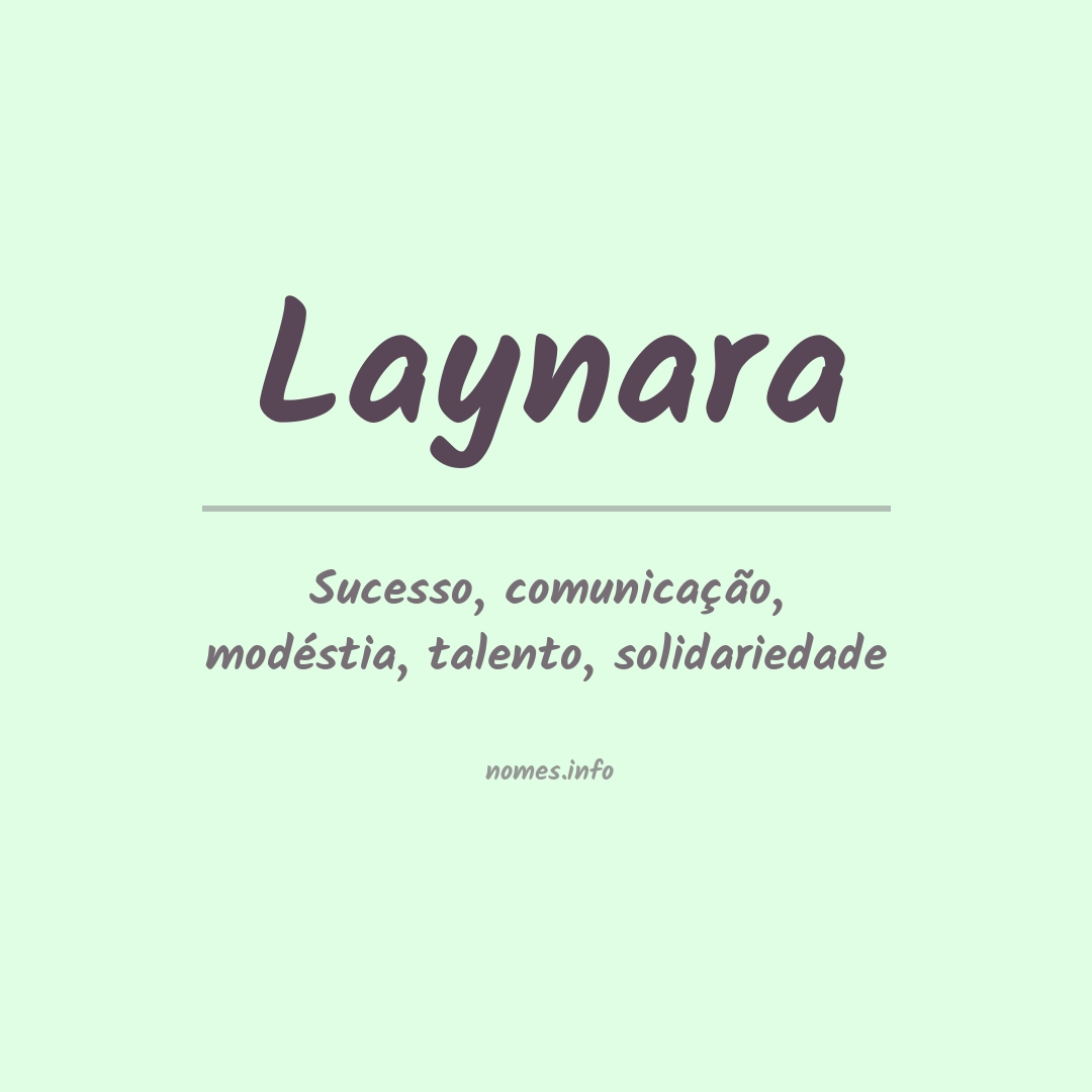 Significado do nome Laynara