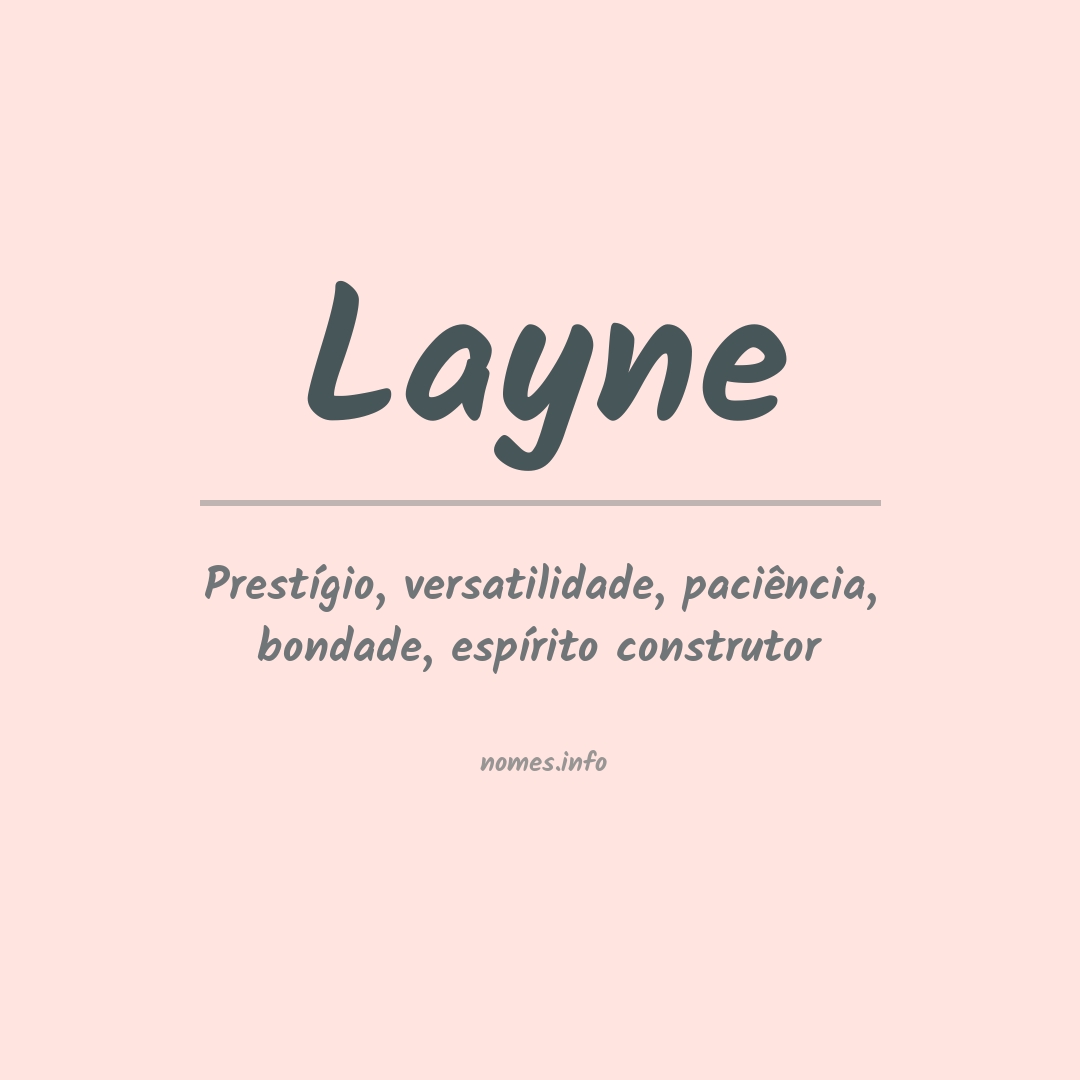 Significado do nome Layne