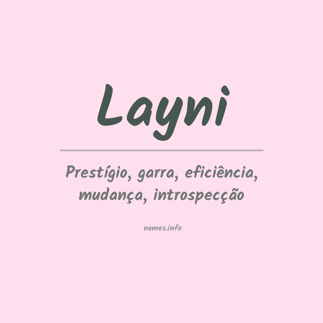 Significado do nome Layni