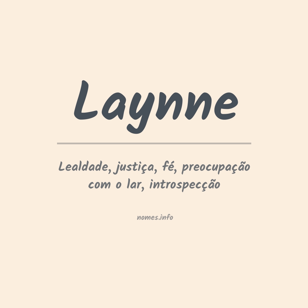 Significado do nome Laynne