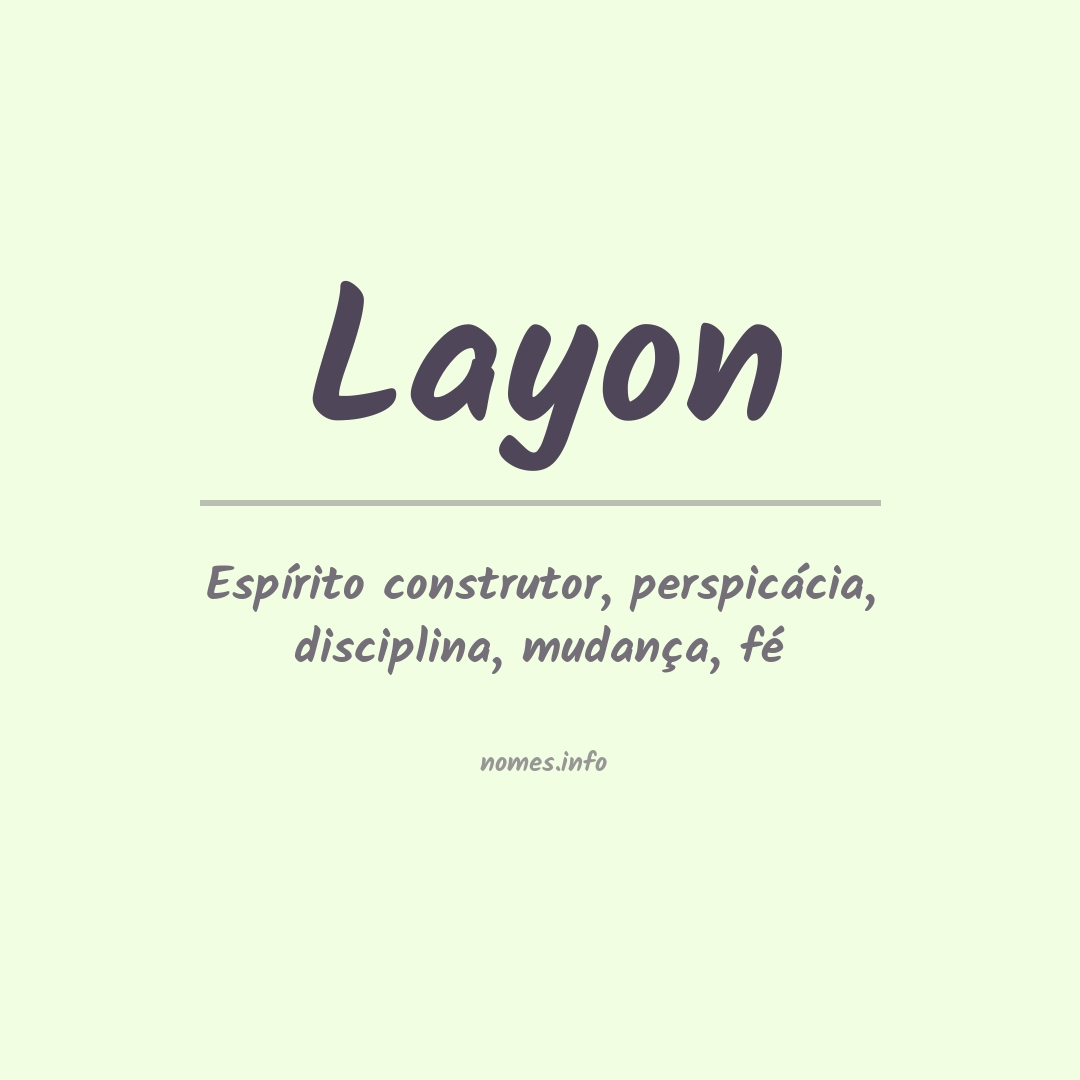 Significado do nome Layon