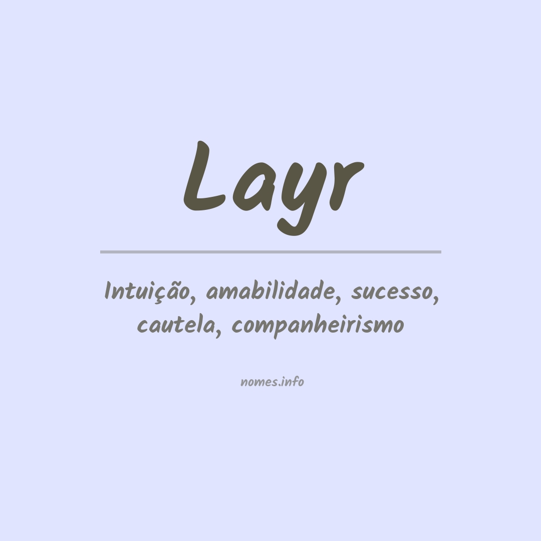 Significado do nome Layr