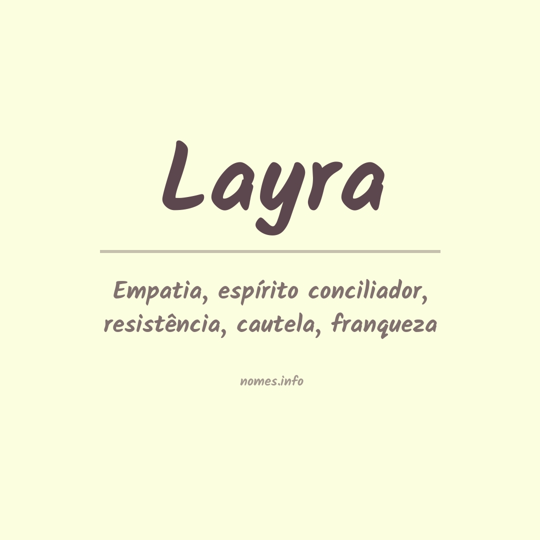 Significado do nome Layra