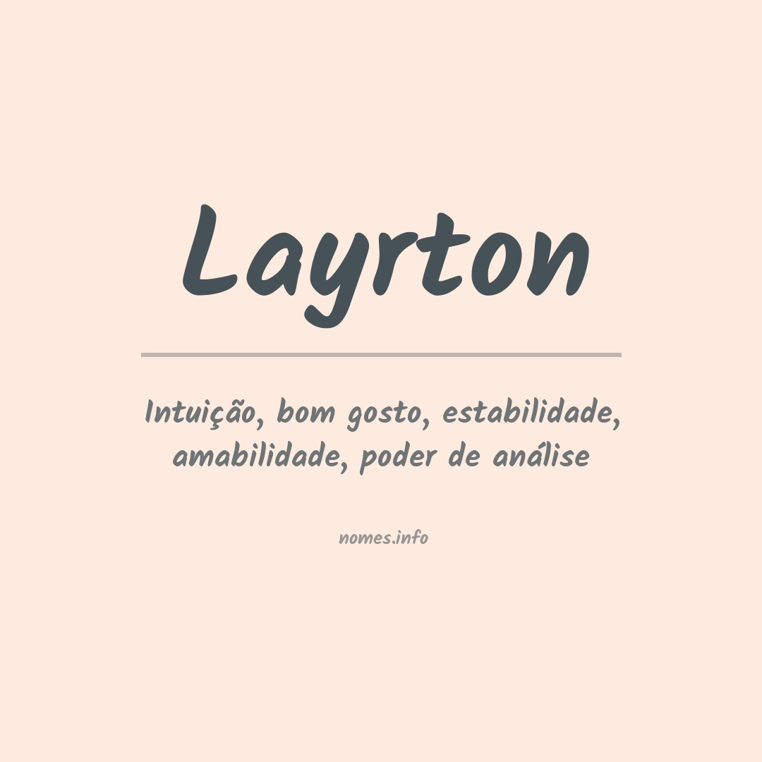 Significado do nome Layrton