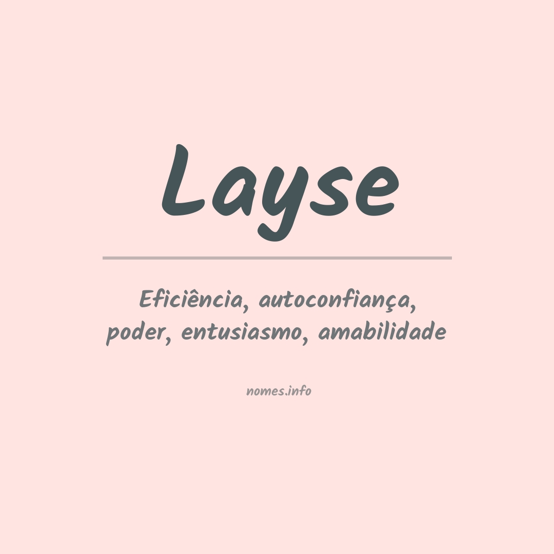 Significado do nome Layse