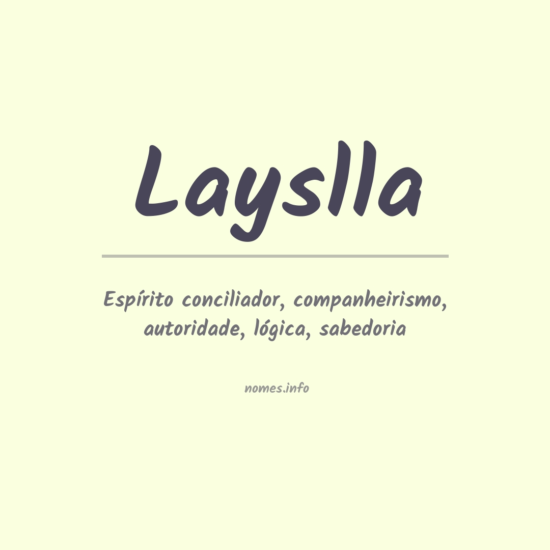 Significado do nome Layslla