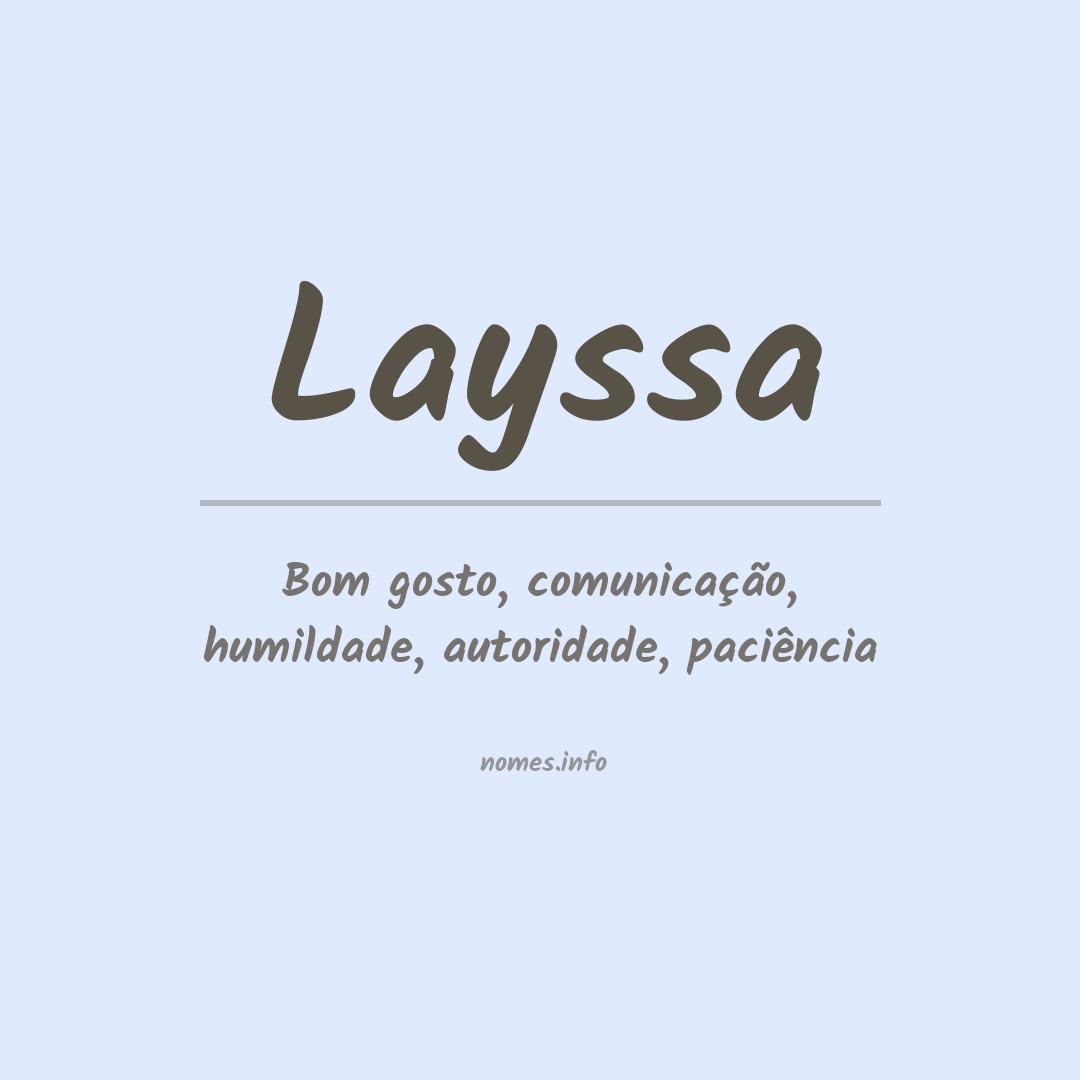 Significado do nome Layssa