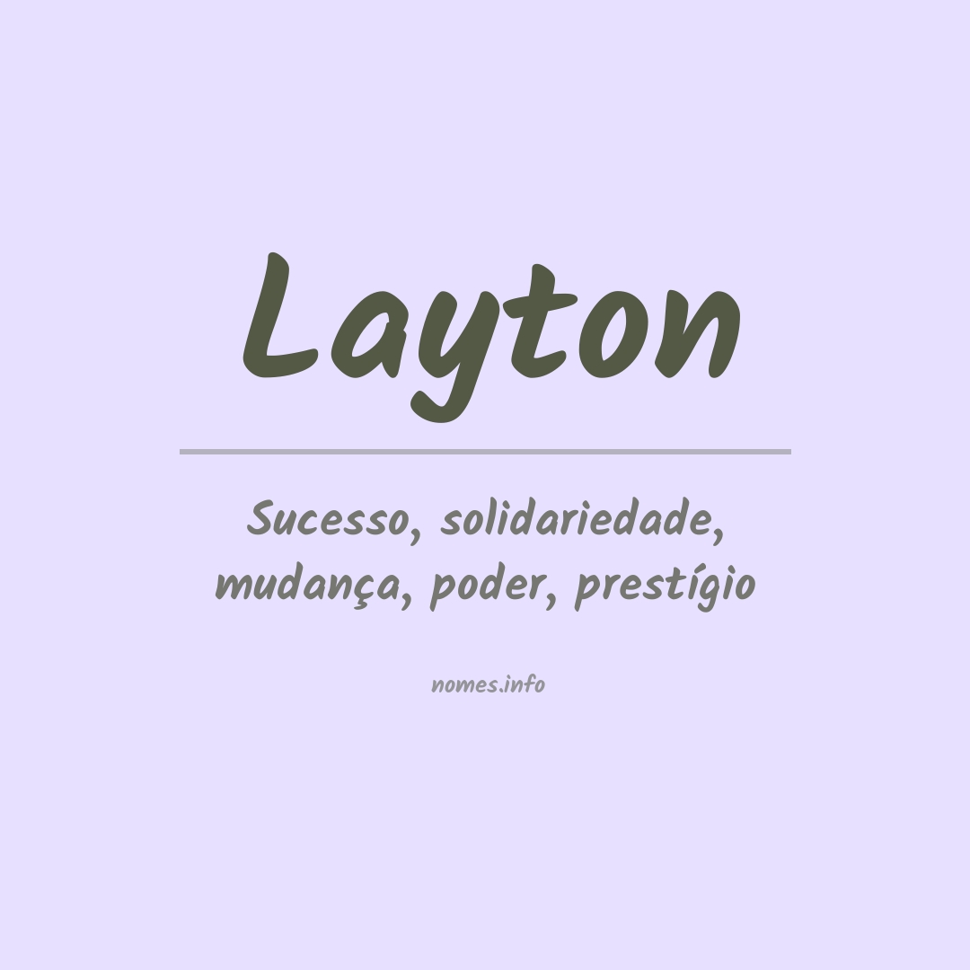Significado do nome Layton