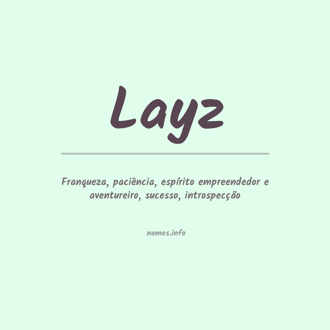 Significado do nome Layz