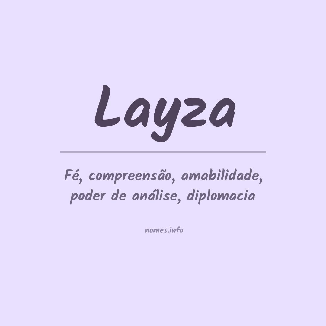 Significado do nome Layza