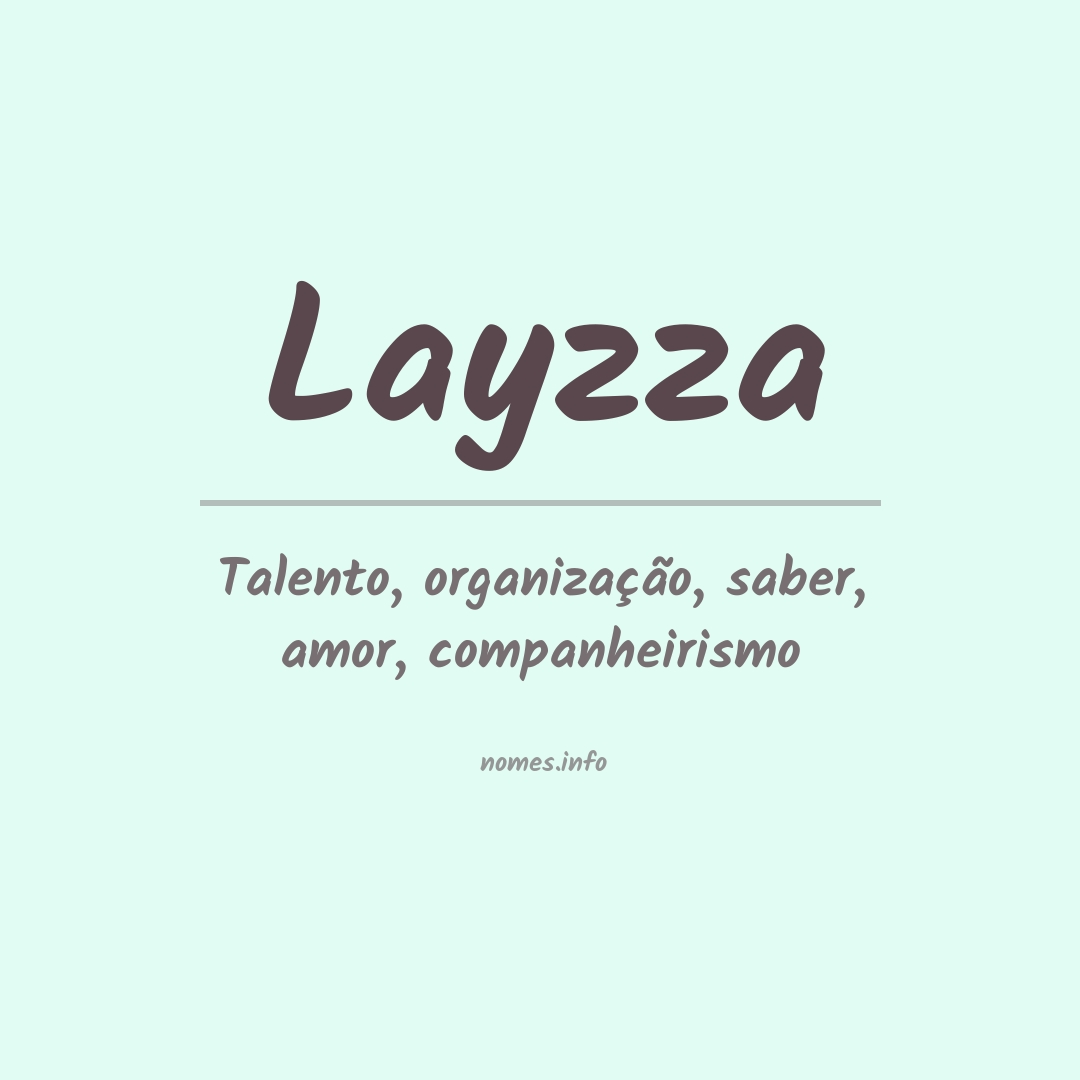 Significado do nome Layzza