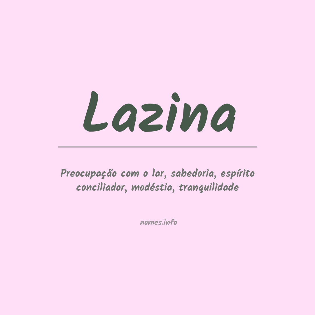 Significado do nome Lazina