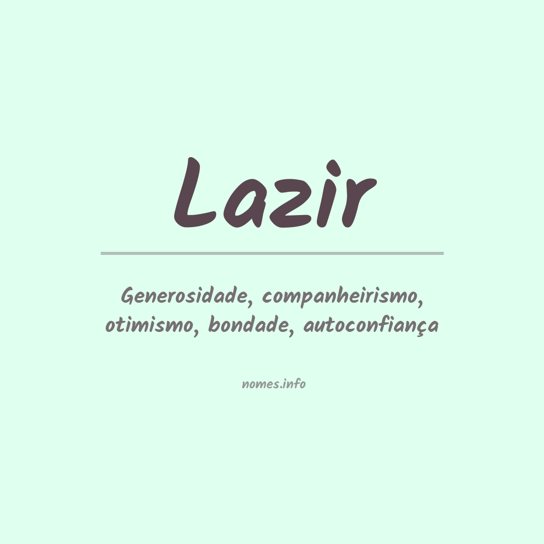 Significado do nome Lazir