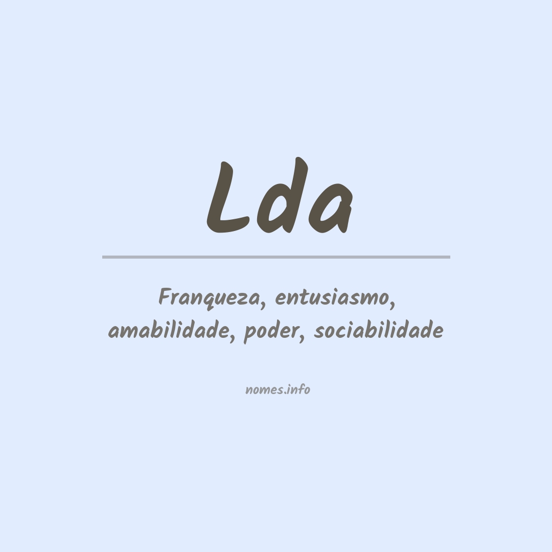 Significado do nome Lda