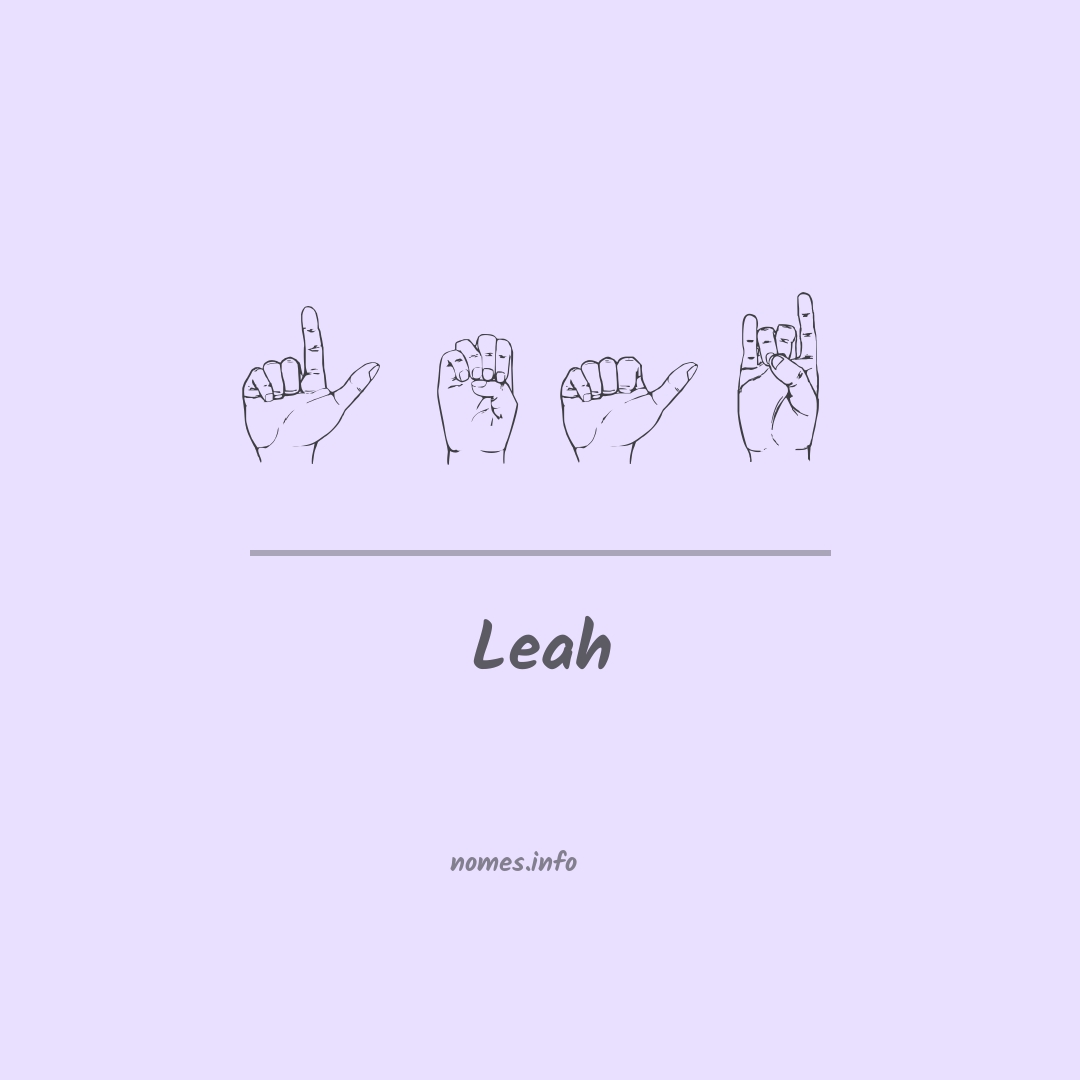 Leah em Libras