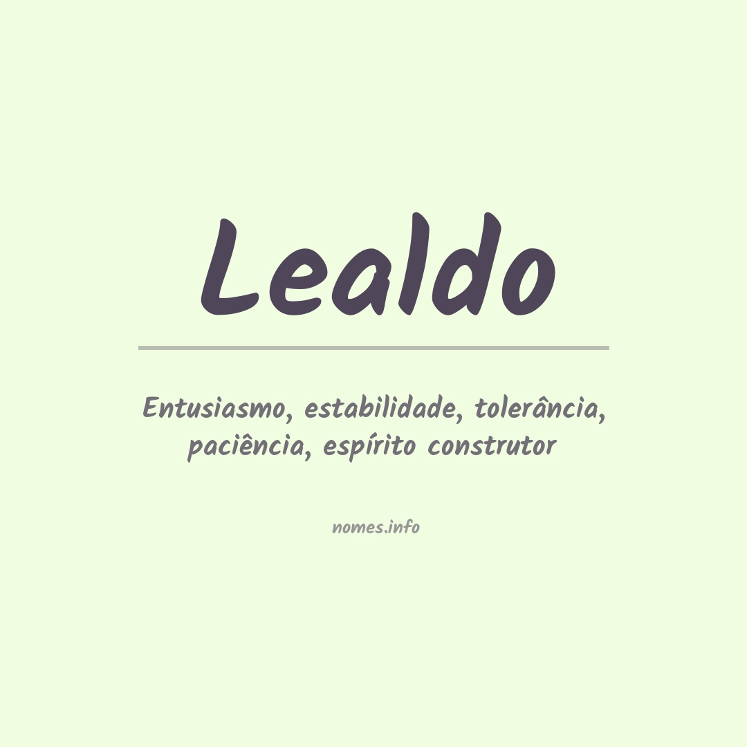 Significado do nome Lealdo