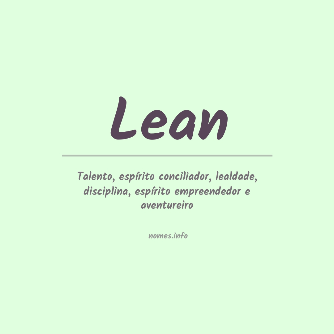 Significado do nome Lean