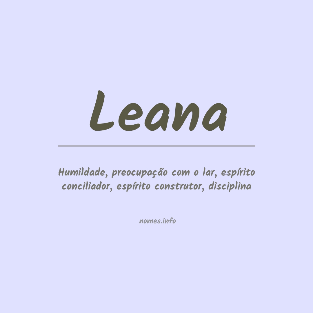 Significado do nome Leana