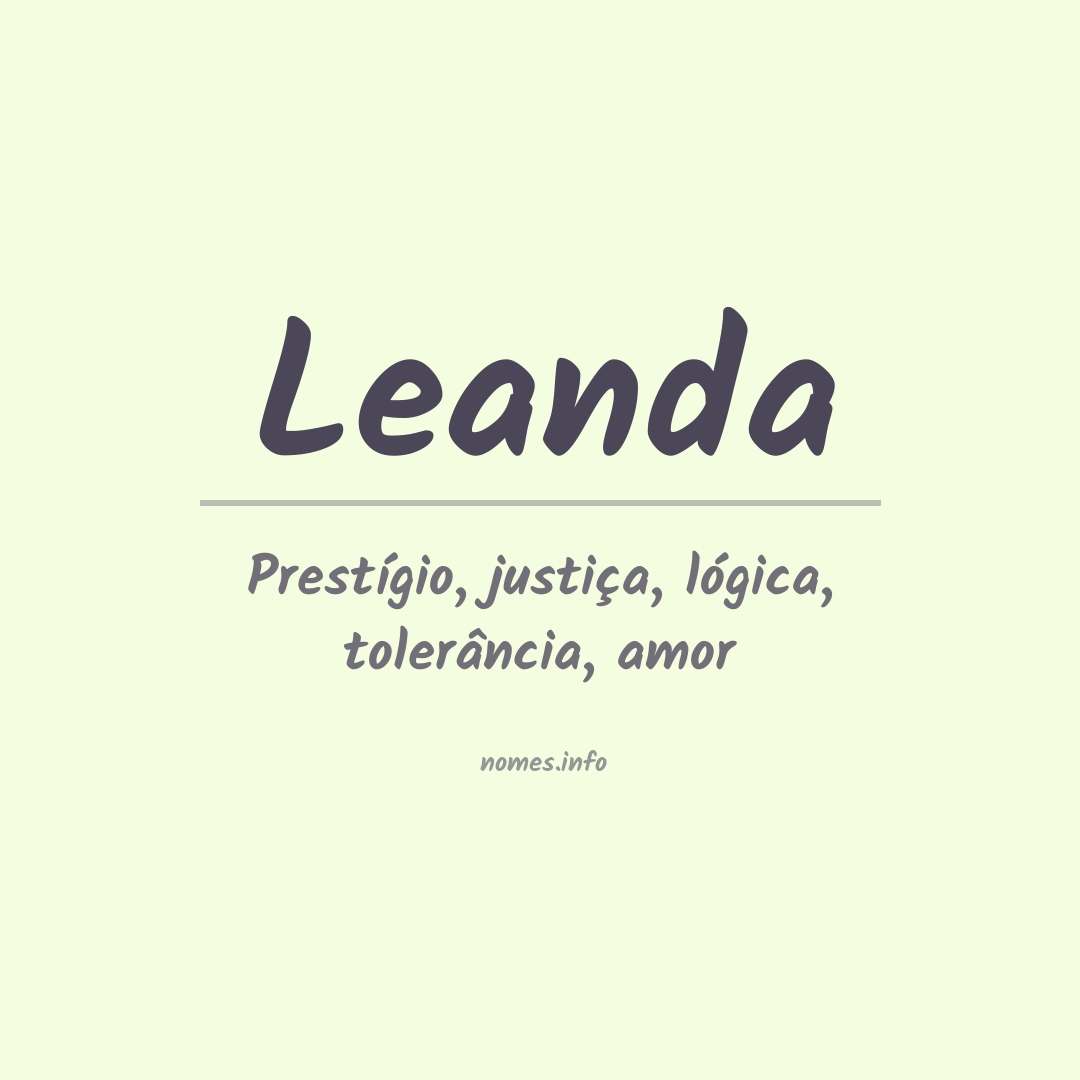 Significado do nome Leanda