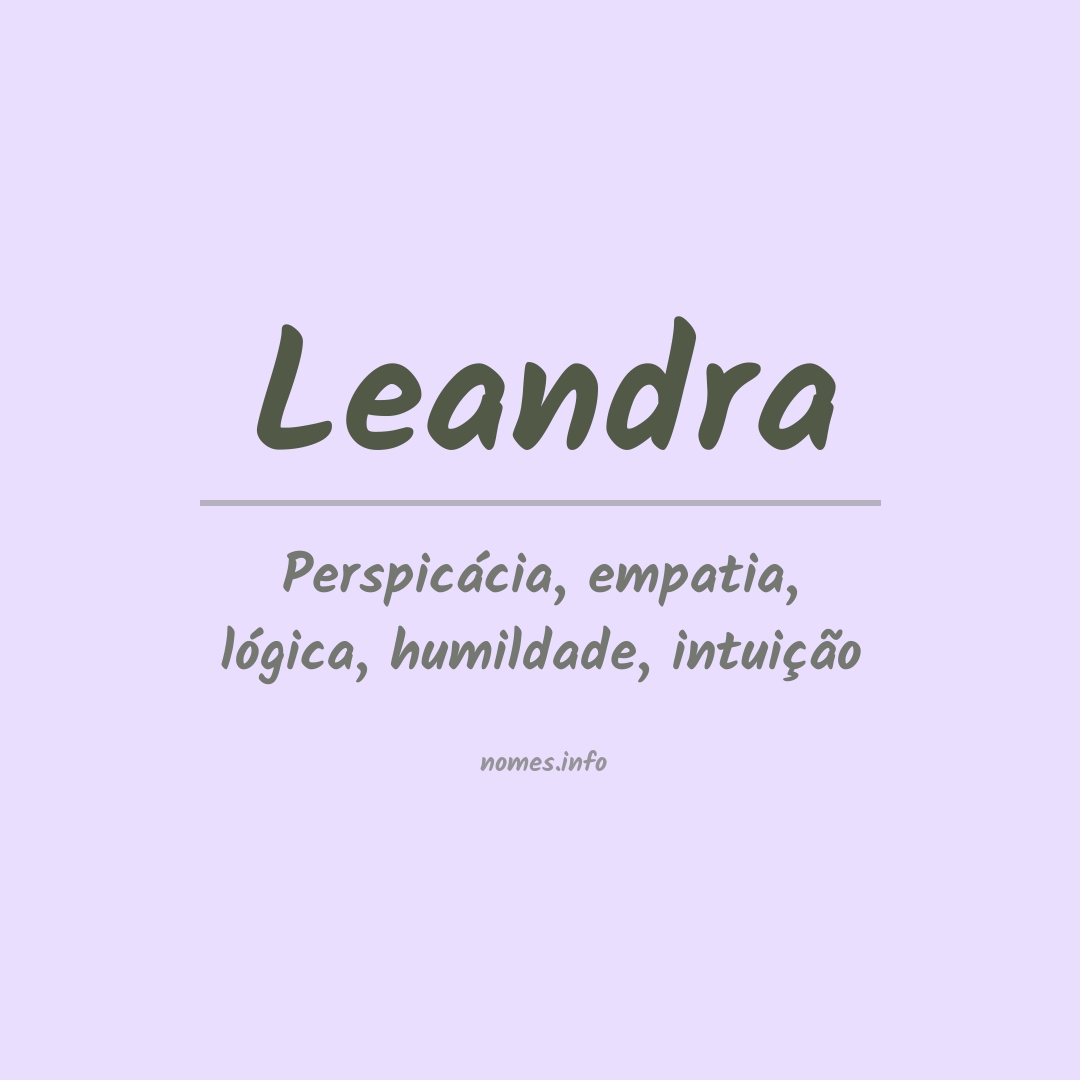 Significado do nome Leandra
