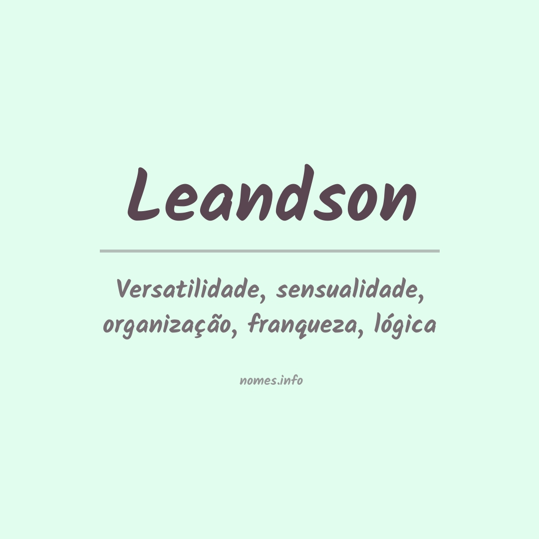 Significado do nome Leandson
