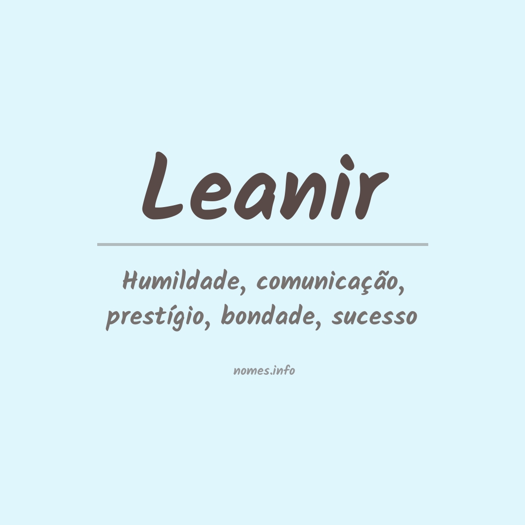 Significado do nome Leanir