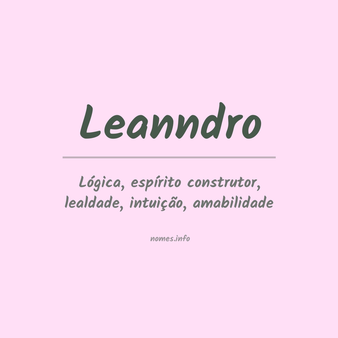 Significado do nome Leanndro