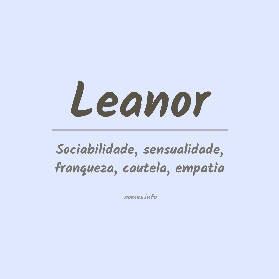 Significado do nome Leanor