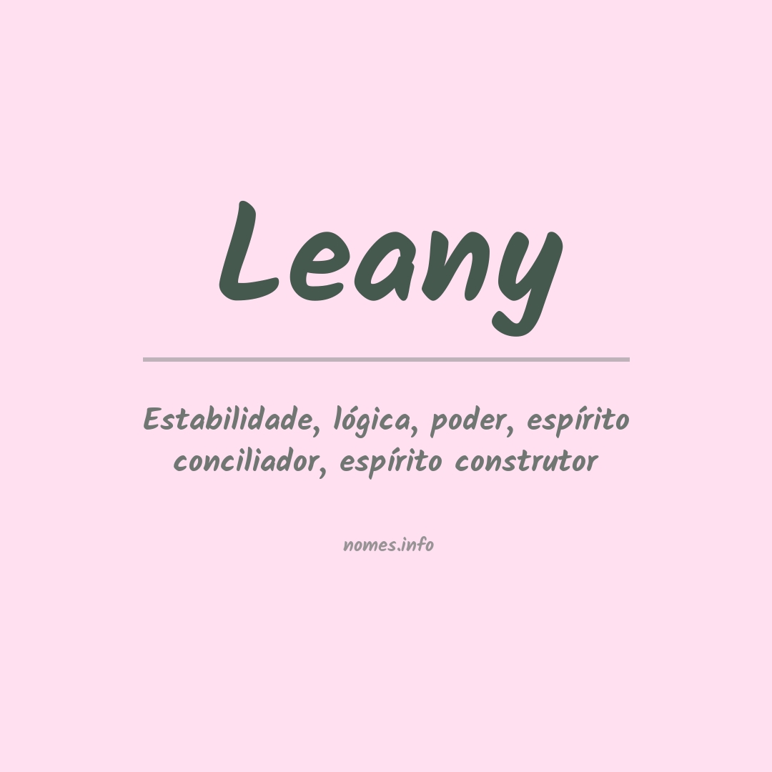 Significado do nome Leany