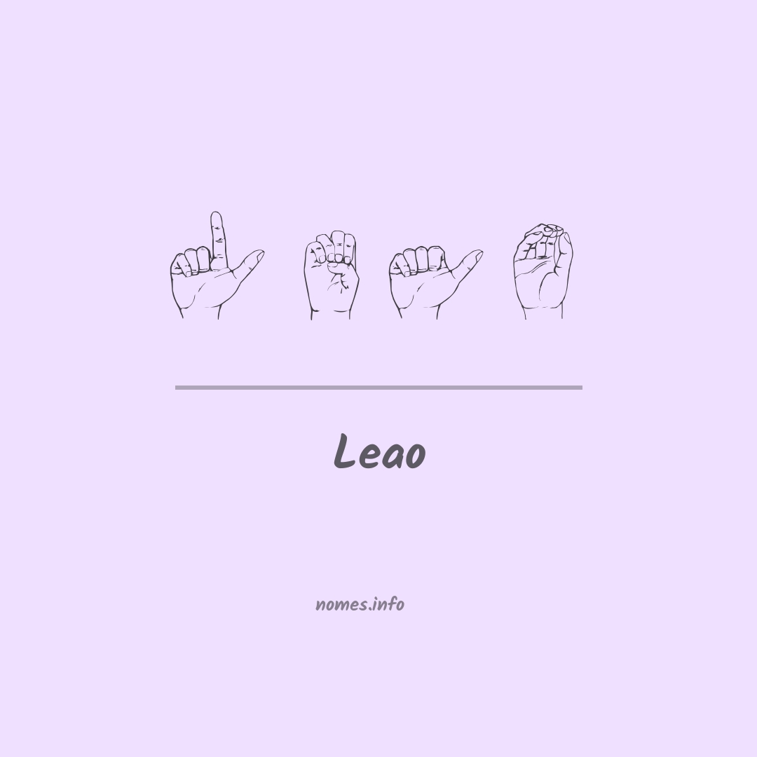 Leao em Libras